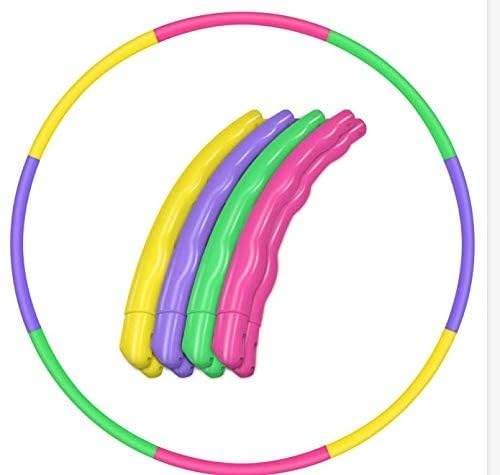 Zig Zag Hula Hoop for Adults and Kids – 8 Pieces Detachable Fitness Ring for Core Strength, Flexibility, and Fun Physical Exercise (Random Colour)-image-37