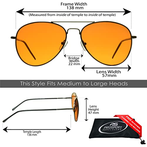 Image of proSPORT Blue Light Blocker Glasses Sleep Better Computer Screen Orange Amber