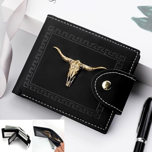 Versatile Compact Wallet, Vintage Portable Cowhide Leather Card Holder Wallet, Multi-Functional Front Pocket Wallet for Travel or Everyday Use3