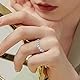 INFUSEU Anti Stress Ringe, Fidget Angstring Ringe Verstellbar Bead Einstellbare Spinner Worry Schmuck Anxiety Ring Geschenk für Frauen Damen Mädchen