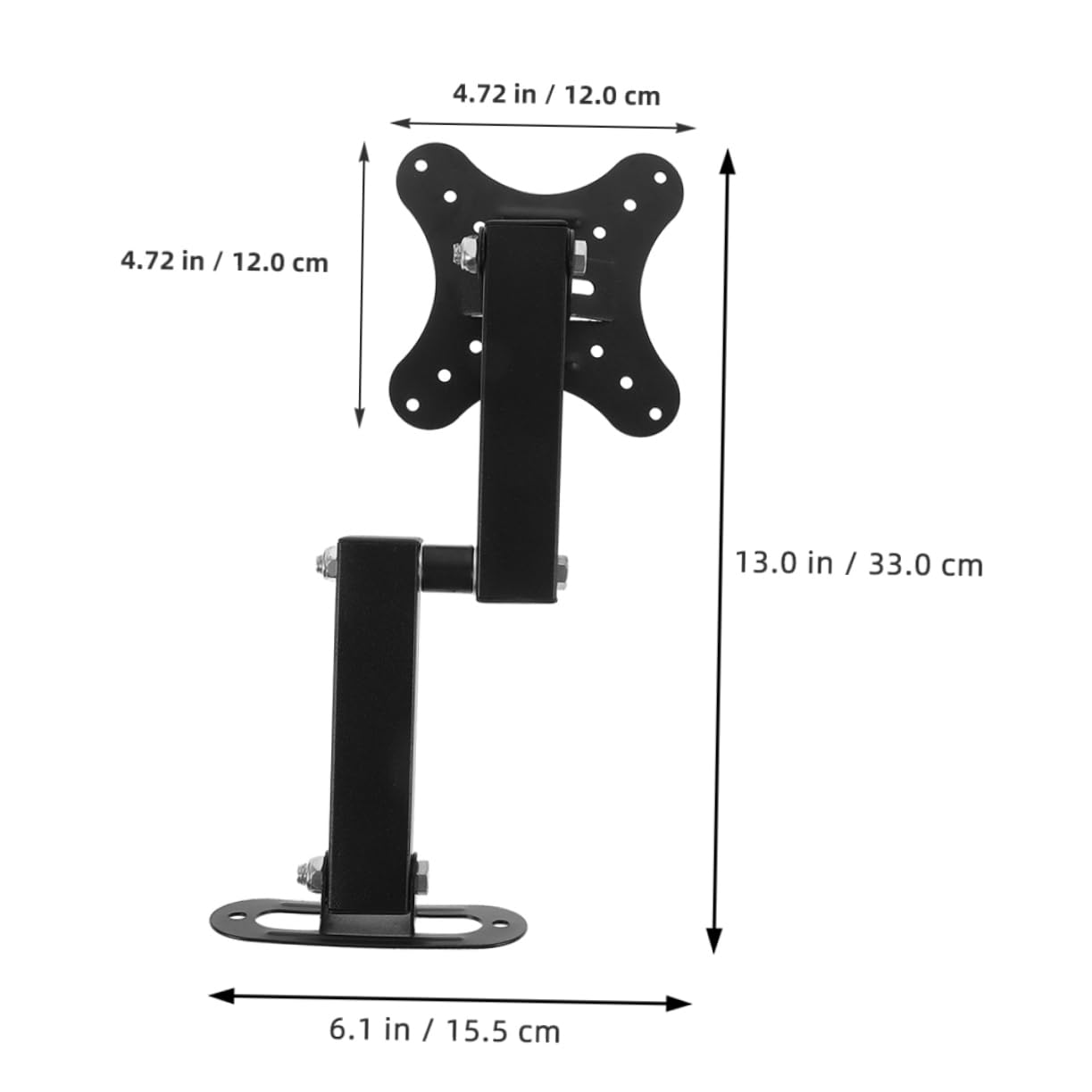 Cabilock 2pcs Tv Wall Mount Bracket Retractable Monitor Stand Full Motion Swivel Tv Mount for 14-24 Inch Screens