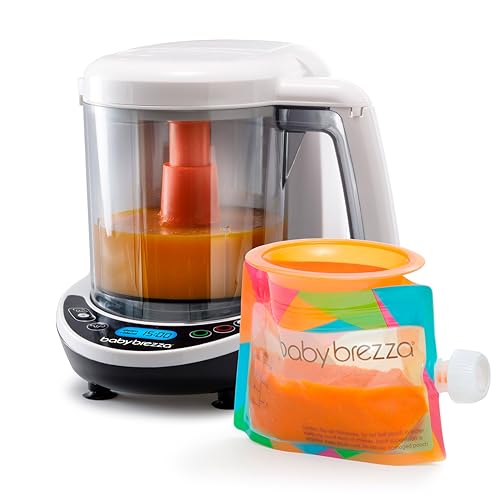 Baby brezza - Food Maker Deluxe - Robot Multifonction Bébé - Chauffe à la Vapeur Et Mixe Les Aliments par Simple Pression d'un Bouton