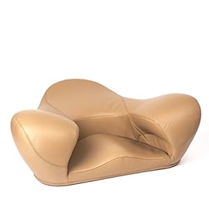 Alexia Meditation Seat – Ergonomically Correct for the Human Physiology Zen Yoga Ergonomic Chairs Foam Cushion Home or Office (Vegan Leather, Brown)