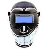 Save Phace Auto Darkening Welding Helmet Smiley EFP F-Series - Ear to Ear Vision Welder Hood Grinding Mask with 4.3 x 2 Inch Adjustable ADF for SMAC/MIG/TIG - 2 Sensors Solar Powered - 3012626