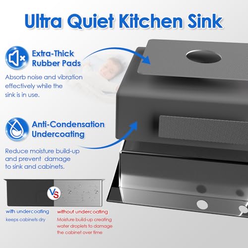 ROVOGO-22x18x9-inch-Drop-in-Kitchen-Sink-Single-Bowl-304-Stainless-Steel-Modern-Sink-Top-Mount-with-2-Holes-Brushed ROVOGO 22x18x9 inch Drop in Kitchen Sink Single Bowl 304 Stainless Steel Modern Sink Top Mount with 2 Holes Brushed