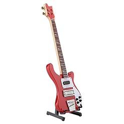 Cyrank Mini réplique de Guitare, modèle de Guitare Miniature modèle d’instrument de Guitare Ornements réplique de Guitare Basse Miniature Rouge avec Support et étui - Les Beatles, Paul McCartney, John Lennon, RIngo Starr, George Harrison Cyrank Mini réplique de Guitare, modèle de Guitare Miniature modèle d'instrument de Guitare Ornements réplique de Guitare Basse Miniature Rouge avec Support et étui – Image 7