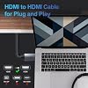 Cable HDMI 2.1 8K 3 pies paquete de 2, 48Gbps Ultra Alta Velocidad 8K@60Hz 4K@120Hz trenzado, Dynamic HDR eARC compatible con PS5, Xbox Series X, Apple TV, Switch 2, monitor 4