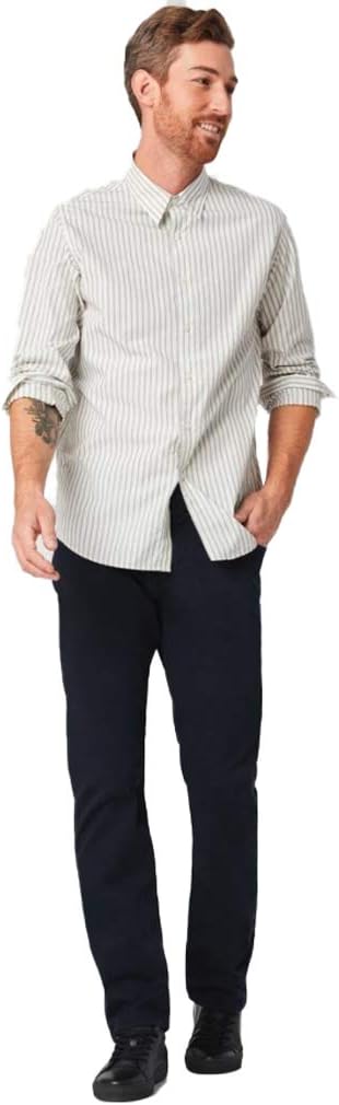 Mavi Zach Men's Straight Leg Pants, Regular Rise Twill Pants for Men, Dark Navy Twill, Dark Blue Work Pants, 32 x 30