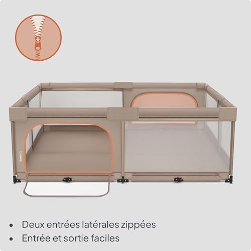 Parc bébé 180x200 cm pliable grand format lit de jeu - 5