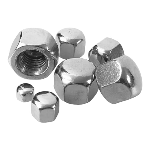 Hutmuttern Sechskant Schraubenmuttern Kappenmuttern niedrige Form DIN 917 M3 M4 M5 M6 M8 M10 M12 M14 M16 Edelstahl A2 // EHK