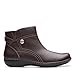 Clarks Collection Women's Ashland Mabel Ankle Boot, Dark Brown Tumbled Leather, 9 Medium US