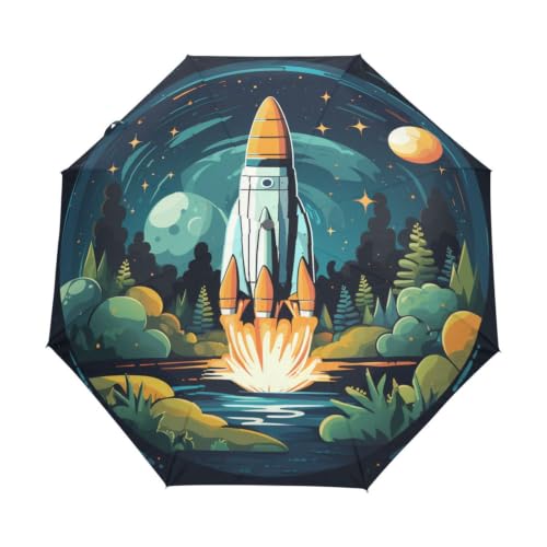 Parapluie anti-UV automatique et ultra-léger motif planètes