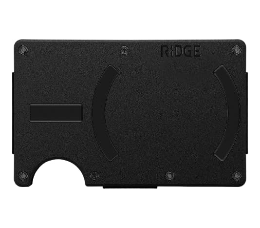 Image of Ridge Wallets for Men Compatible with Magsafe - Slim Minimalist Compact Wallet and Card Holder, RFID Protected Front Pocket Wallets for Men with Integrated Cash Strap (Matte Black)