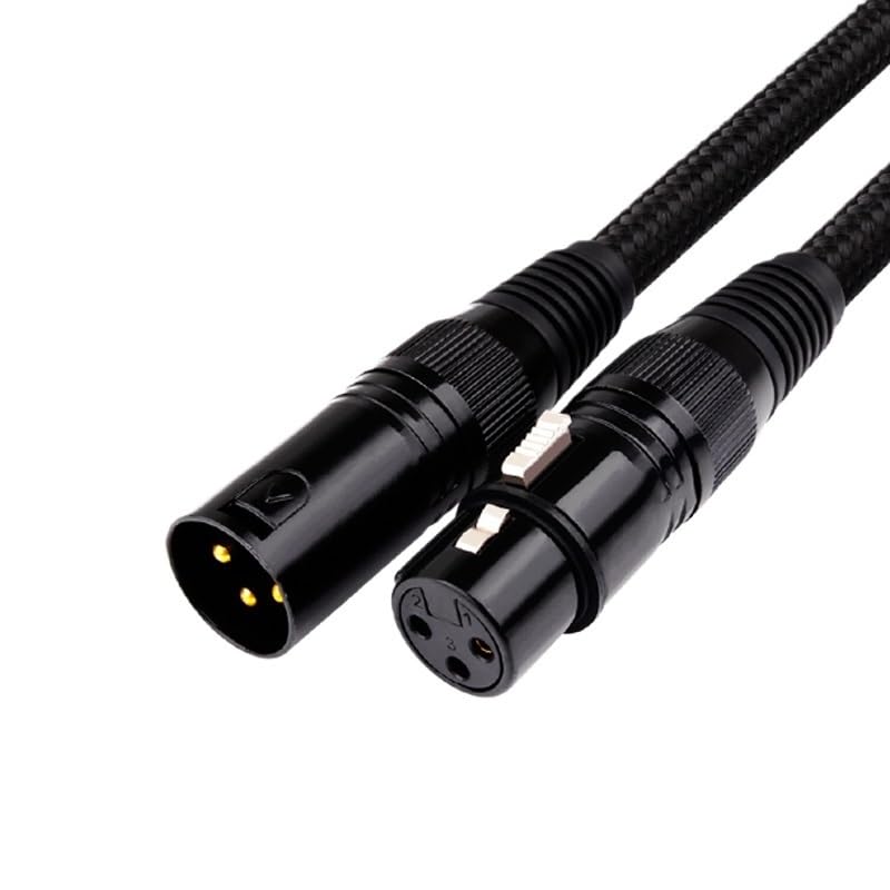High Quailty 3-pinowy XLR męski na XLR żeński kabel audio przedłużacz mikrofonu (wersja bawełniana NET, 300 cm)