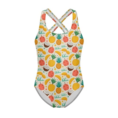 Image of Girls One Piece Swimsuit 3D Sequin Glitter Cross Back Quick Dry Sparkly Bathing Suit for Beach Pool 5-14Y