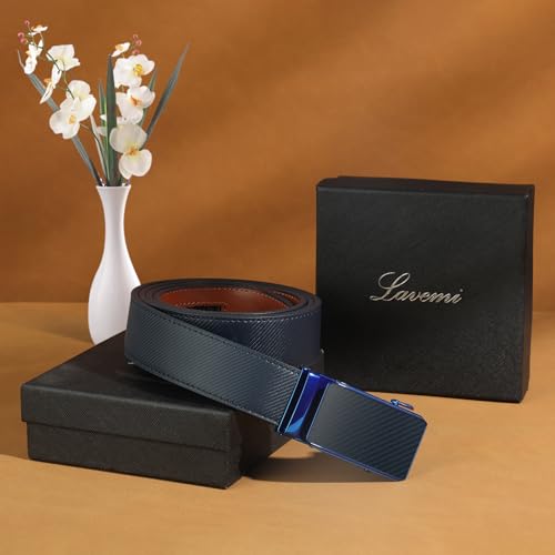 Image of Lavemi Men's Real Leather Ratchet Dress Casual Belt, Cut to Exact Fit,Elegant Gift Box