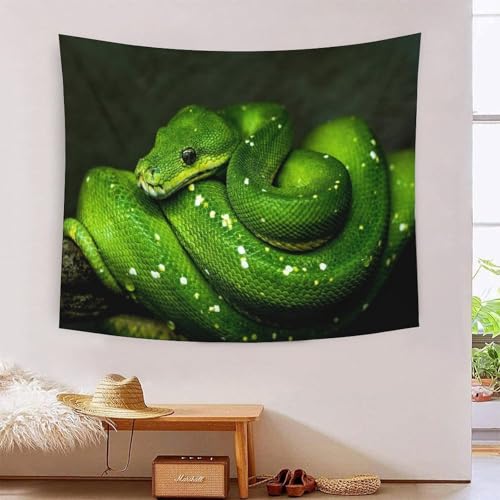 Art mural tapisserie serpent 3D en tissu noble pour salons contemporains