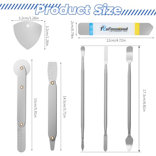 Nogeqi 8 Stück Metall Handy Reparatur Werkzeug Set, Ultradünn Spudger Telefon Reparatur Werkzeuge Set Pry Tool Langlebig Öffnungswerkzeug für Handy, Laptop, Tablet