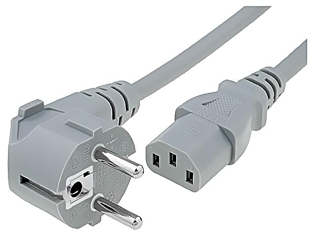 Cordon CEE 7/7 mâle coudé LIAN D avec connecteur IEC C13 robuste