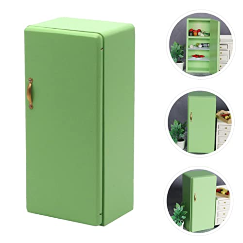 SAFIGLE 1 St Koelkastmodel Koelkast Fantasiespel Bonsai Pot Figuur Mini Keuken Koelkast Keukenmodel Apparaat Gesimuleerd Koelkastmeubelmodel Koelkast Schaal 1/12 Hout Kind Eten Ornamenten - Image 6