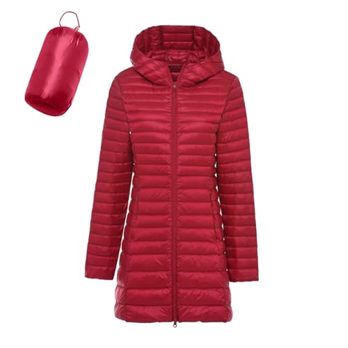 Doudoune longue femme ultra légère et pliable avec capuche