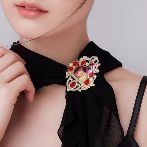 Image of Fashion Cute Crystal Animal Brooch Pins for Women Girls Cat Bird Corsage accessory Pin delicate accessory Party Ceremony