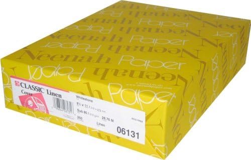 Papel blanco avalancha – 8 1/2 x 11 pulgadas 24 libras de lino de escritura con marca de agua, 500 por resma