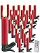 Produktbild Lunartec 30er-Set LED-Weihnachtsbaumkerzen mit Dochten und Flammen-Effekt, rot (Weihnachtsbaumbeleuchtung kabellos)