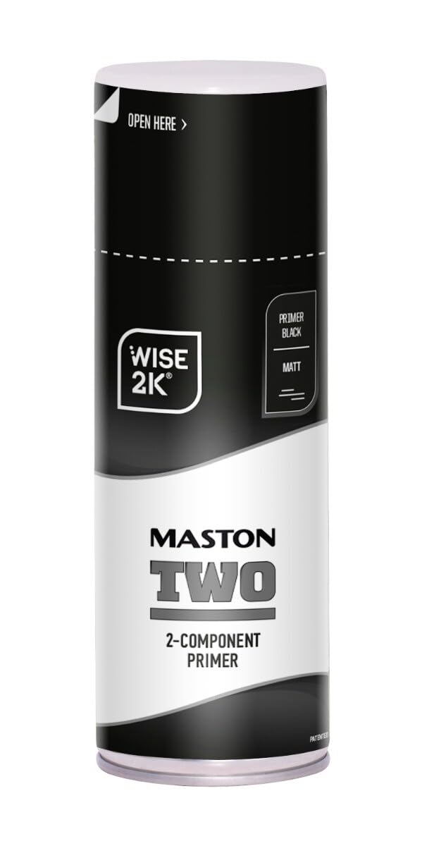 Maston Spray Paint 2K Two Primer Black Matt 400ml