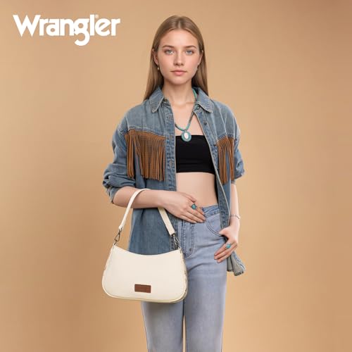 Image of Wrangler Western Shoulder Bag for Women Small Purse Aztec Hobo Bag HandBag with Detachable Strap