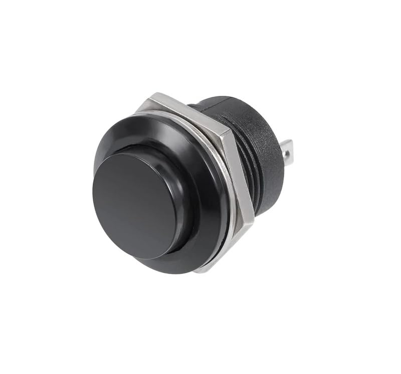 SHOKITECH Black R13-507 16MM 2PIN Momentary Self-Reset Round Cap Push Button Switch (B0CNN97L7N) Amazon Price History, Amazon Price Tracker