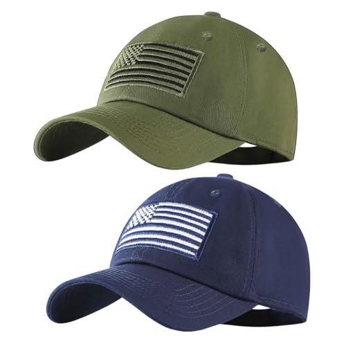 Image of GEANBAYE American Flag Hats for Men Women Low Profile USA Baseball Cap Outdoor Dad Hat