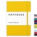 Produktbild Paperage Gepunktete Zeitschrift Bullet Notizbuch, Hard Cover, Mittel 5,7 x 8 Zoll, 100 gsm dickes Papier. Verwendung für Büro, Zuhause, Schule oder Geschäft (Gelb, Gepunktete)