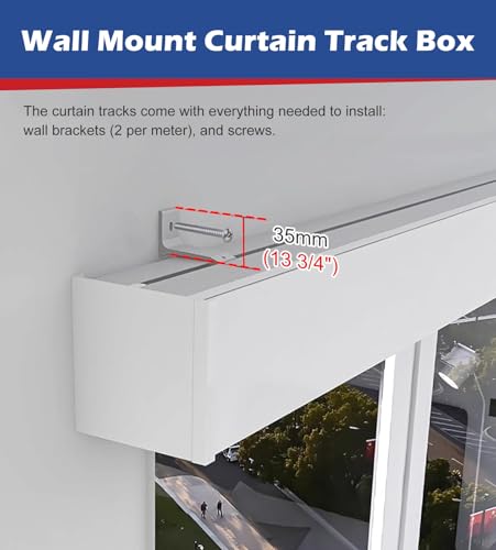 Riel de cortina de aleación de aluminio de alta resistencia con cornisa decorativa de 95 cm 3