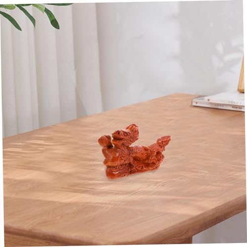 Dragon en bois du zodiaque MAGICLULU marron, cadeau de table idéal - 4