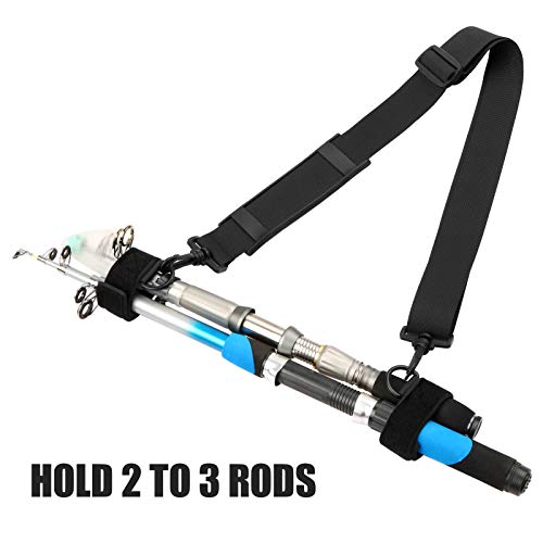 Vara de pesca com vara de pesca ajustável. Alça Adaskala com alça de ombro, alça com 2 alças fixas