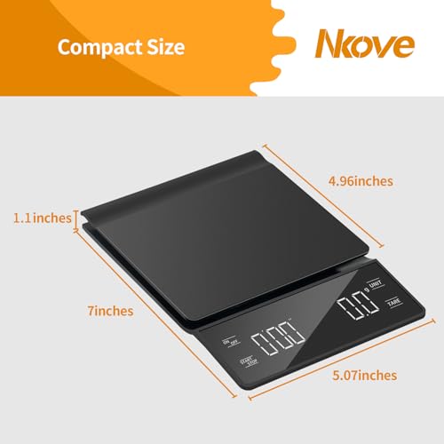 Image of Nkove Digital Coffee Scale with Timer for Pour Over Maker Brew