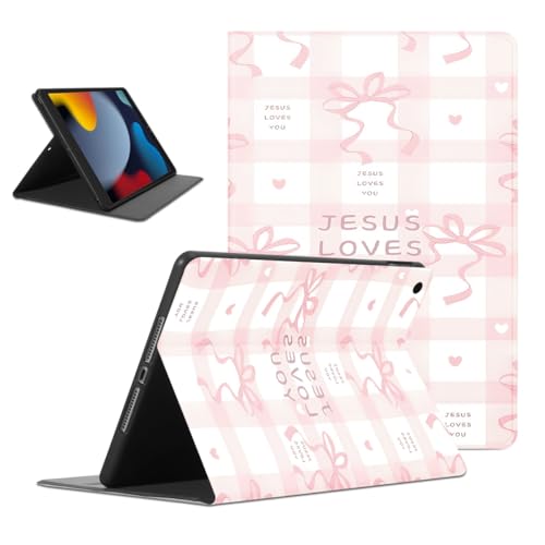 Étui protection antichoc iPad 10.2 similicuir robuste contre les chutes Jésus Kawaii