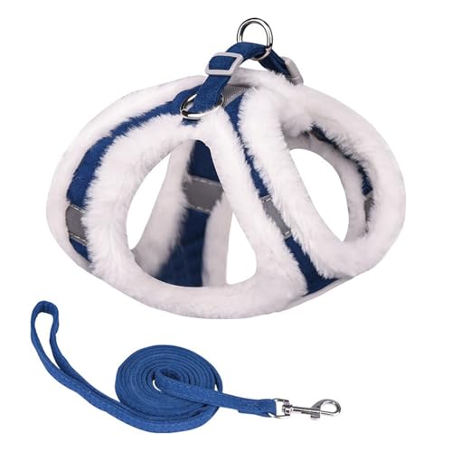 犬 ハーネス 首輪 リードセット 胴輪 小型犬 犬用ハーネス メッシュ素材 身体に優しい ベスト 反射材付き 調節可能 軽量 お散歩 着脱簡単 引っ張り防止 人気 おしゃれ 可愛い 犬の首輪 犬のハーネス 子犬用 犬 (ネイビー,m)