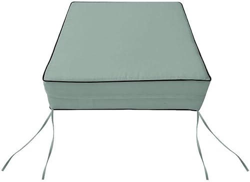 Miniatura 6 de Funda SOLAMENTE - Funda de almohada para respaldo de asiento profundo para exteriores, ribete con ribetes de contraste, mediano-AD002