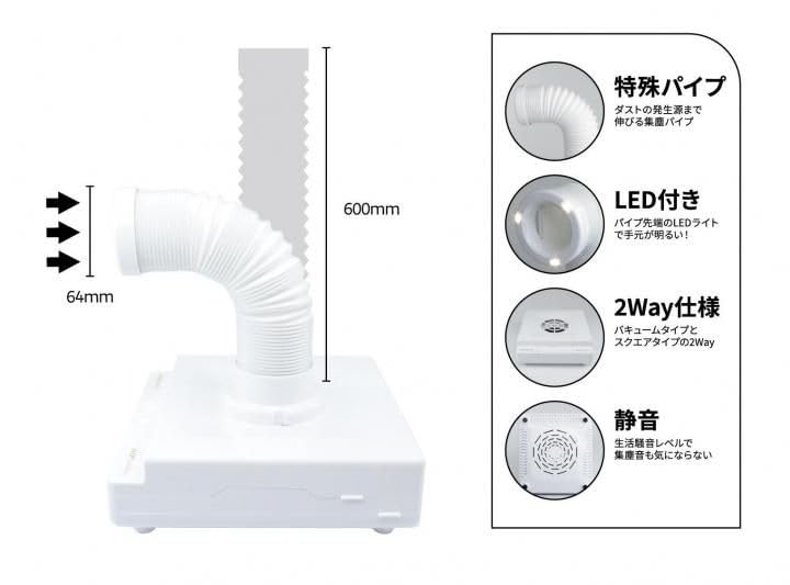 Amazon.co.jp: ダストコレクター 『ヴァンスーサーII』 LED付 2WAY