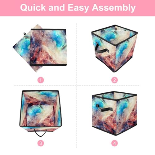 Boîte de rangement pliable tissu grand espace cube maison et vêtements