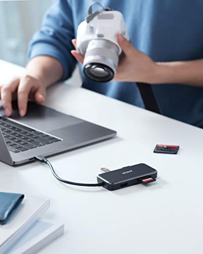 Anker USB C Hub, 5-in-1 USB C Adapter, with 4K USB C to HDMI, SD and microSD Card Reader, 2 USB 3.0 Ports, for MacBook Pro 2019/2018/2017, iPad Pro 2019/2018, Pixelbook, XPS, and More