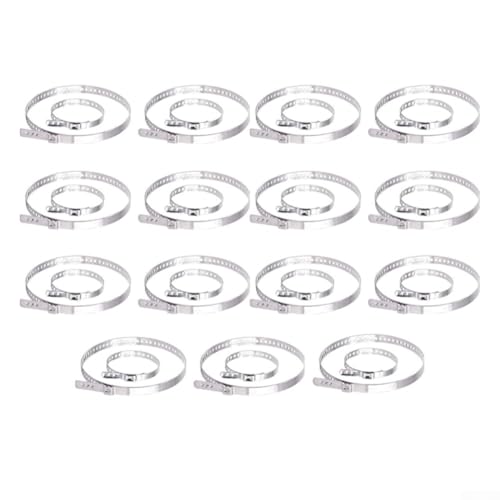 Pumixiy Kit de abrazaderas de junta CV, 30 clips de acero inoxidable para aplicaciones automotrices, abrazaderas de crimpado resistentes a la corrosión, 50-120 mm, 20-50 mm, ajustables