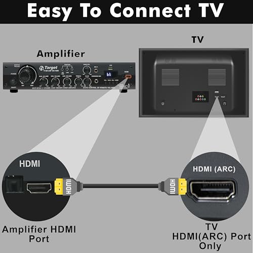 Image of TARGET TT-BK-AMP 828 Amplifier RMS 350 Watts 5.1 Channel Surround Six Tracks Stereo Amplifer HDMI, Usb, Bluetooth, Av, MIC, Karaoke,