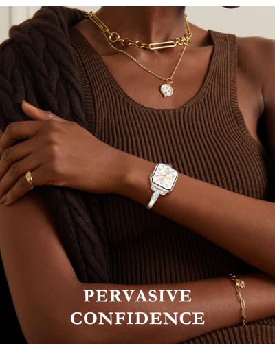 Image of VISOOM Starlight Apple Watch Bands Iwatch Bracelet for Women 42 /41 /40 /38mm, Jewelry Metal T-Shaped Bands for Dressy Apple watch Series SE 11 /10 /9 /8 /7~1 Band Thin Slim Fancy Bling Women On Daily /Gift