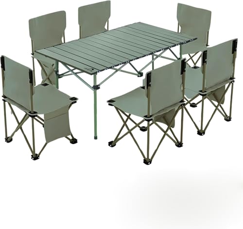Image of DOLPHY Compact Aluminium Folding Camping Table | Multipurpose Roll-up Tabletop | Rectangle Table for Camping, Fishing, Hiking, Travel, Picnic, Beach