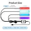 Car Footwell Lights, RGB Interior Led Ambient Lighting with Smartphone App and Music Sync, 8 Colors USB Atmosphere Lights 5V for InsideTruck Car Decoration Santa Gifts for Men and Women #4