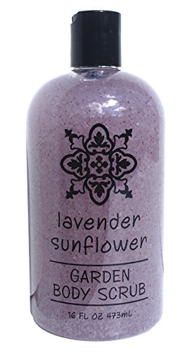 Greenwich Bay LAVENDER SUNFLOWER Body Scrub, Enriched with Moisturizing Shea Butter and Blended with Exfoliating Loofah, Garden Collection 16 oz