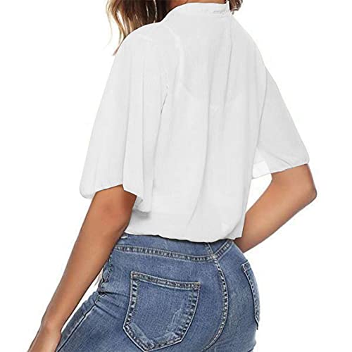 Vifucz Cropped Cardigans For Women, Womens Shrugs Solid Short Sleeve Sheer Cardigans Summer Lightweight Bolero Shrug S-Xxl2